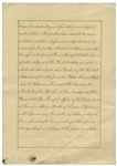 President John Tyler Signed Treaty of Peru -- Tyler's Signature Here on 12 January 1843 Ratifies the 1841 Treaty